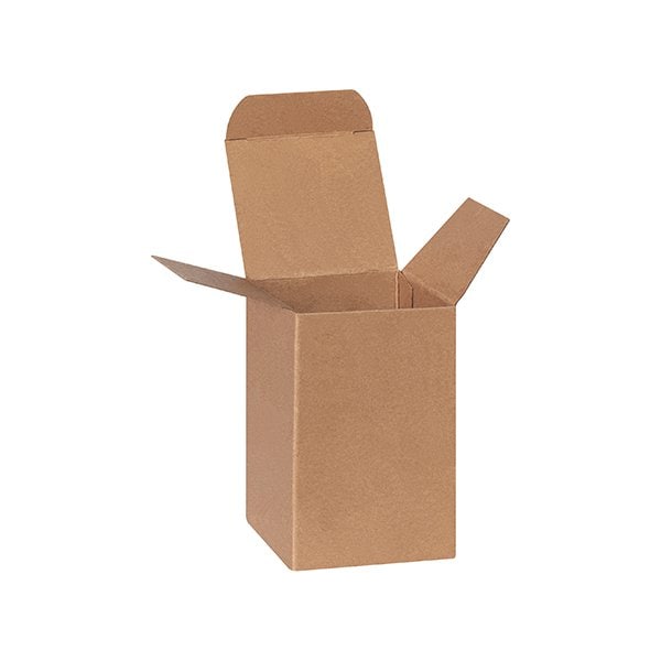 Bsc Preferred 2-1/2 x 2-1/2 x 4'' Kraft Reverse Tuck Folding Cartons, 500PK RTS18 - main
